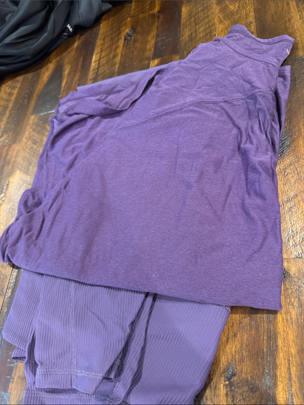 Old Navy Purple Ribbed Legging & Longsleeve Top Set